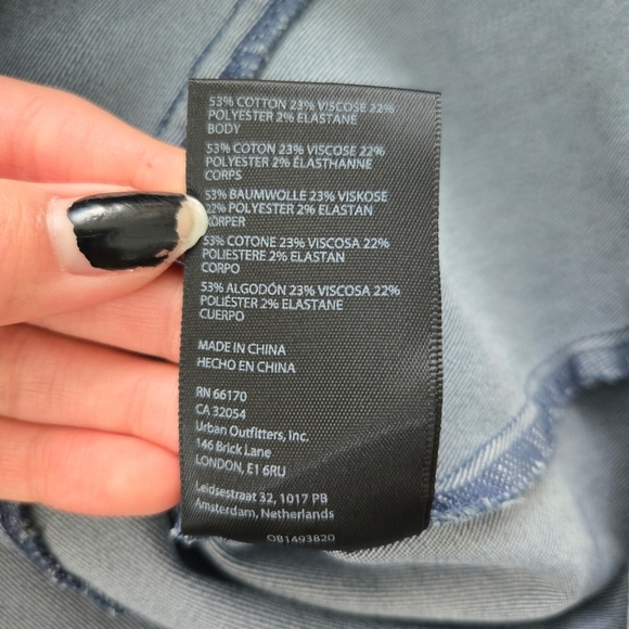 Urban Outfitters Denim Tube Mini Dress Indigo. Size Medium. New without tags. - Picture 8 of 9